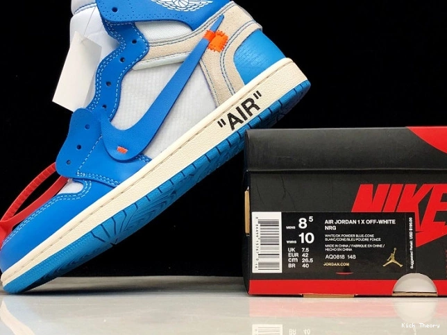 Kick Theory Air AQ0818-148 Powder Jordan Blue 1 UNC Off-White 0824